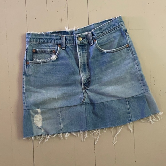 Levi's Dresses & Skirts - Patchwork  Vintage Levis 517 Mini Skirt